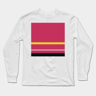 A single tailoring of Very Light Pink, Dark, Almost Black, Dingy Dungeon and Sandstorm stripes. Long Sleeve T-Shirt